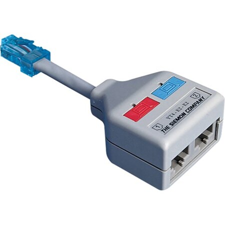Siemon ADAPTER MODULAR Y SPLITS A, 4 PAIR T568A/B JACK FOR, 10BASE-T YT4-E2-E2